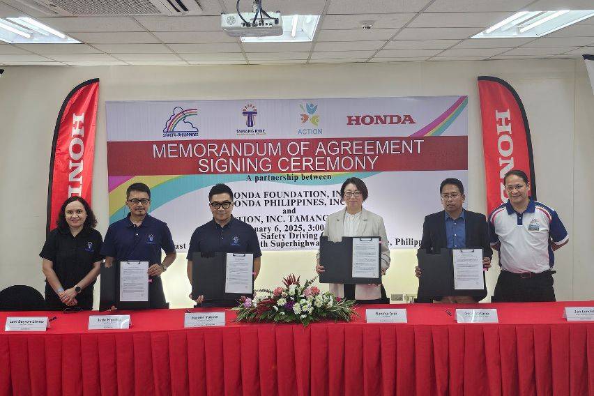 Honda PH, Honda Foundation pens pact to promote road safety