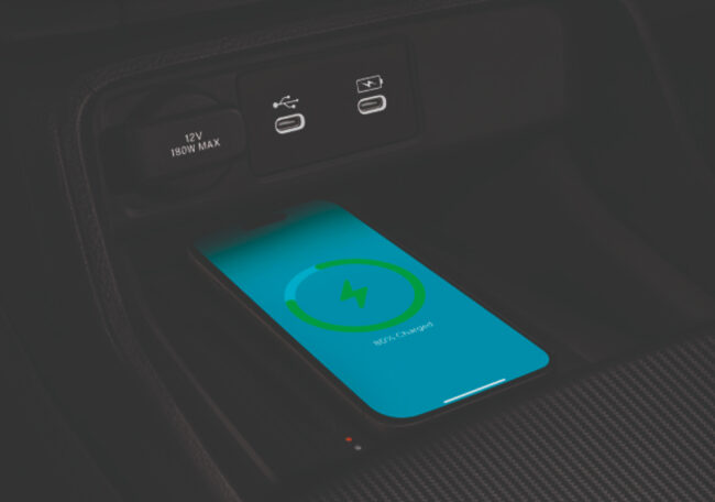 Honda civic facelift wireless charger