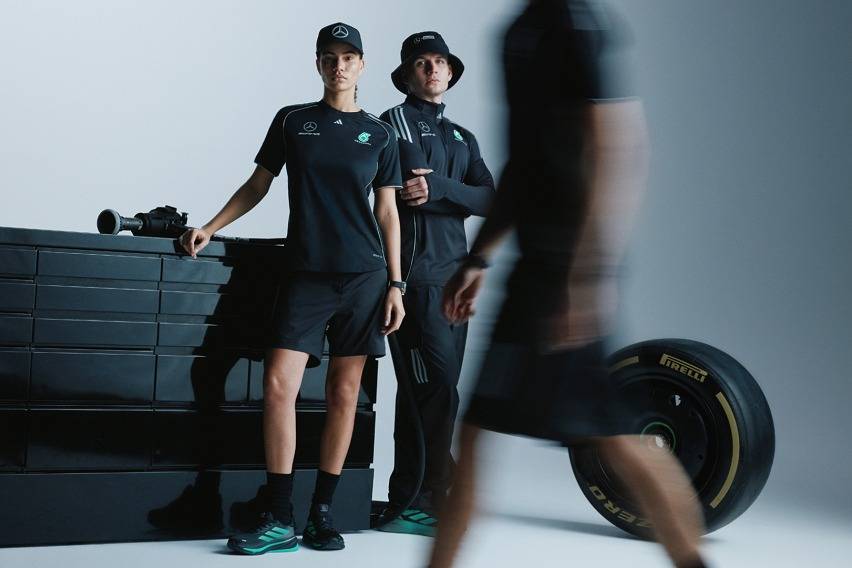 Mercedes-AMG Petronas F1 x Adidas Teamwear shirt, track pants, track jacket
