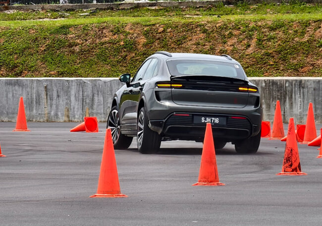 Porsche Macan Slalom test Sepang Malaysia