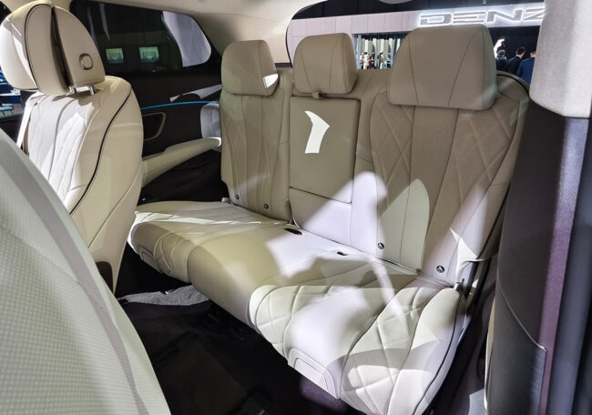 Denza D9 3rd row rear seats
