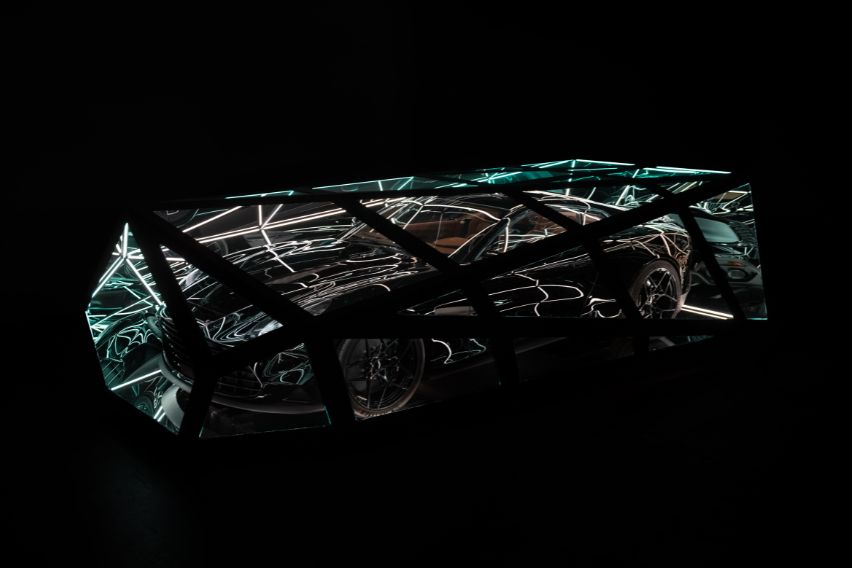 Aston Martin Vanquish inspires massive light sculpture