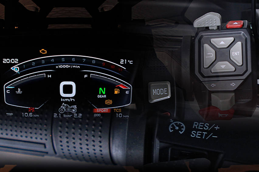 VOGE DS900X instrument cluster