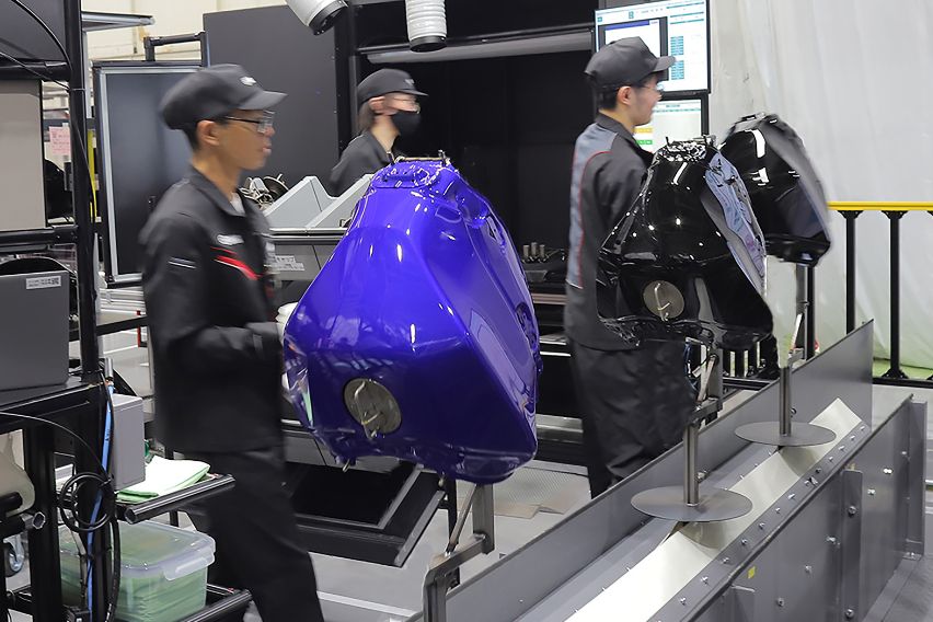 Yamaha Iwata Main Factory all-electric paint production line