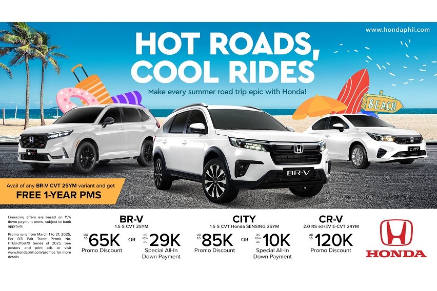 Honda Cars PH rolls out ‘Hot Roads, Cool Rides’ promo this month 