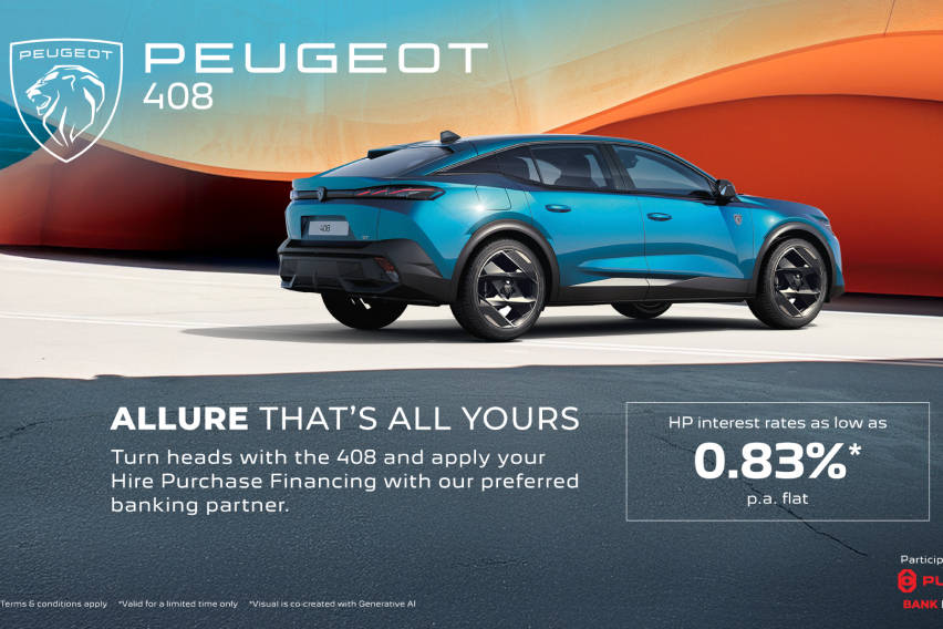 Peugeot Malaysia offers low 0.83% Interest financing for 408 GT & Premium Peugeot Malaysia offers low 0.83% Interest financing for 408 GT & Premium