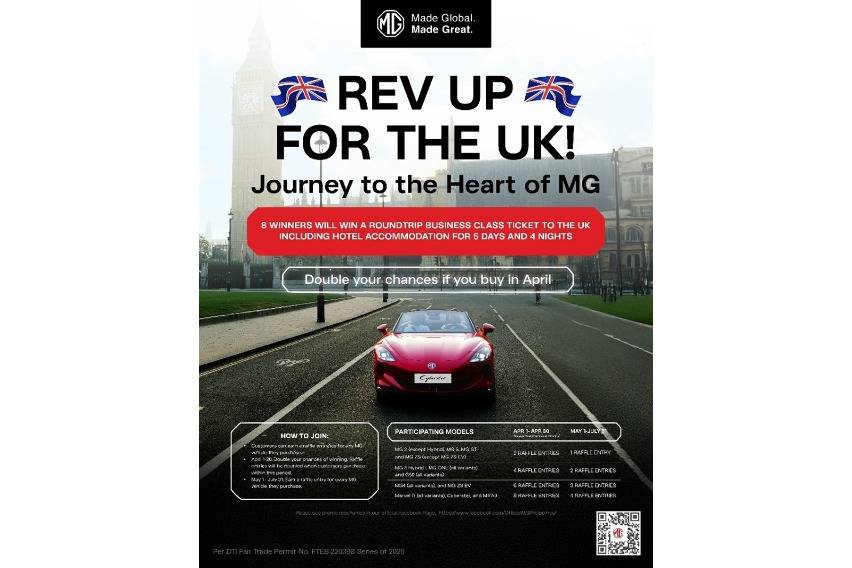 MG vehicle buyers can win free trip to London under latest promo MG vehicle buyers can win free trip to London under latest promo