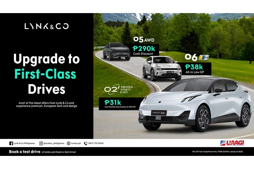 Lynk & Co PH’s ‘First-Class Drives’ promo lets buyers get cars for P38k all-in DP