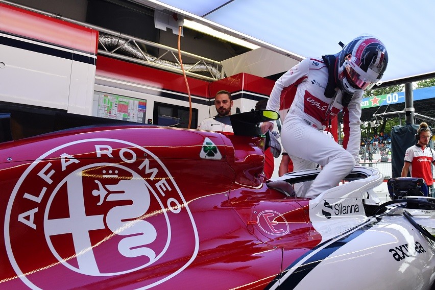 Alfa Romeo Logo on Race Car