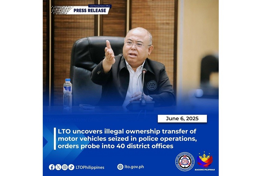 LTO probes district offices over ‘technical carnapping’ allegations