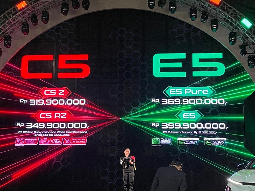 Harga Chery C5 dan E5