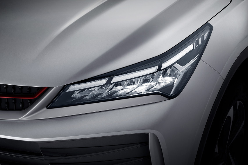 Proton X50 headlights facelift view