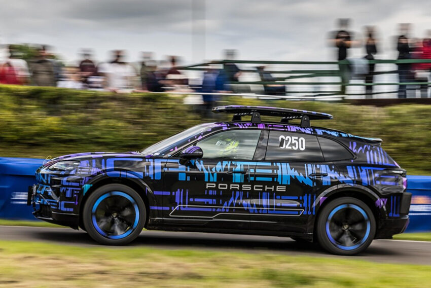 Porsche Cayenne Electric makes record-breaking debut at historic hill climb
