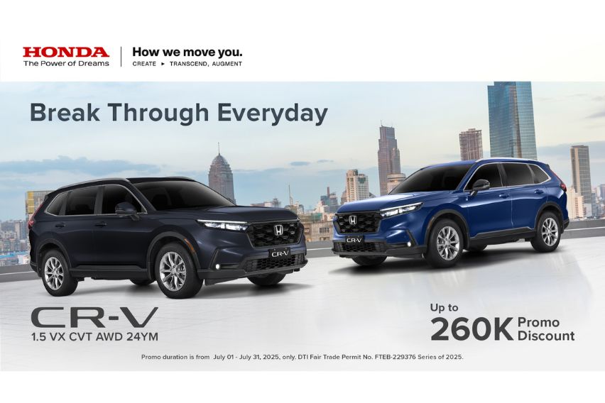 Honda Cars PH offers P260k discount for CR-V VX Turbo AWD