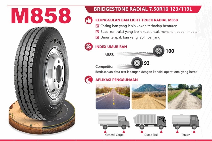 Ban Bridgeston M858 light dan medium truck
