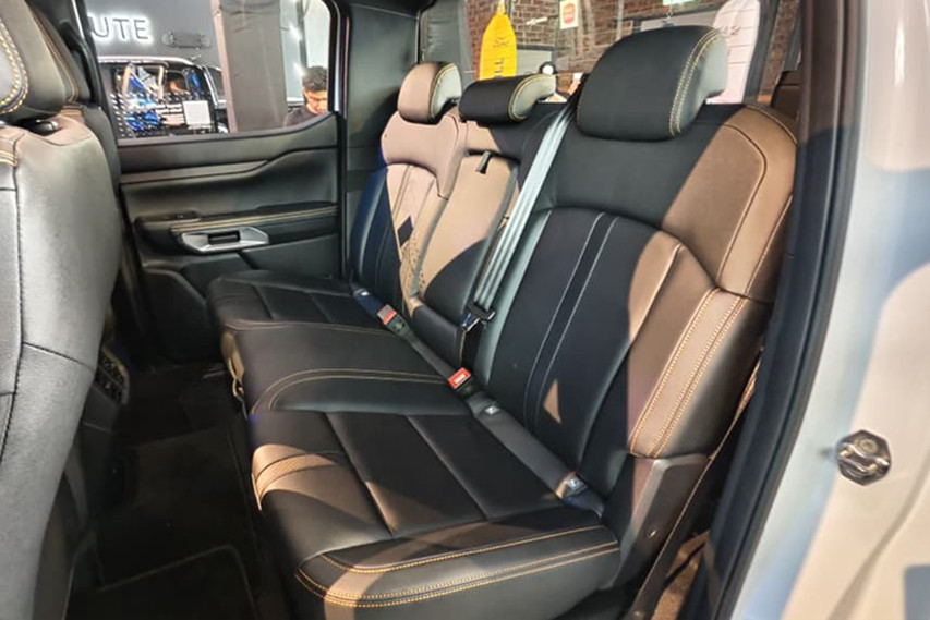 Ford Ranger Wildtrak rear seats view