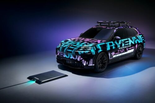 Porsche presents wireless EV charging tech for Cayenne Electric Porsche presents wireless EV charging tech for Cayenne Electric