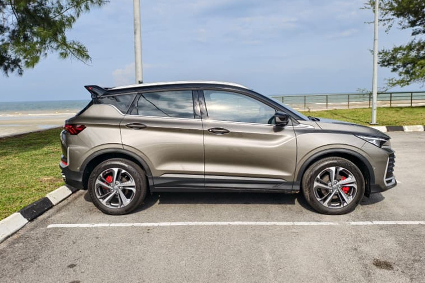 Proton X50 facelift side profile view