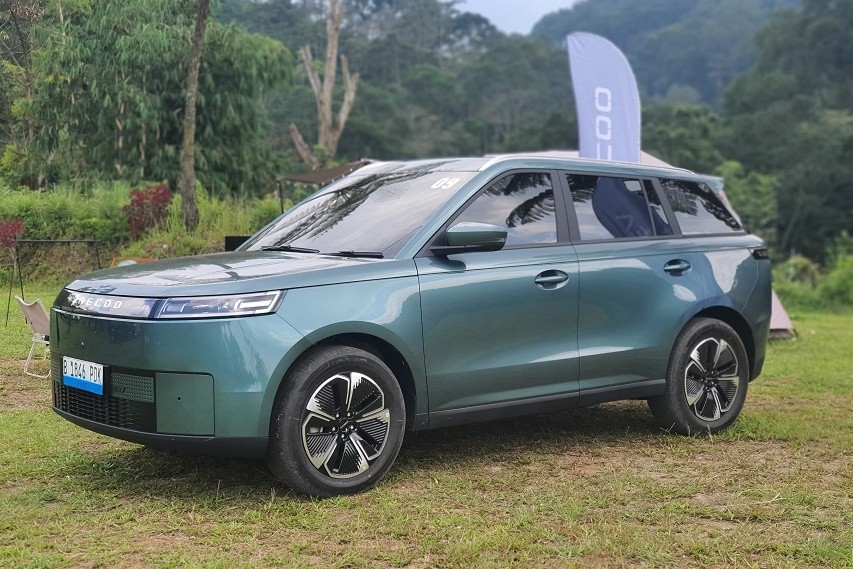 Jaecoo J5 EV Indonesia 2025 tampak depan