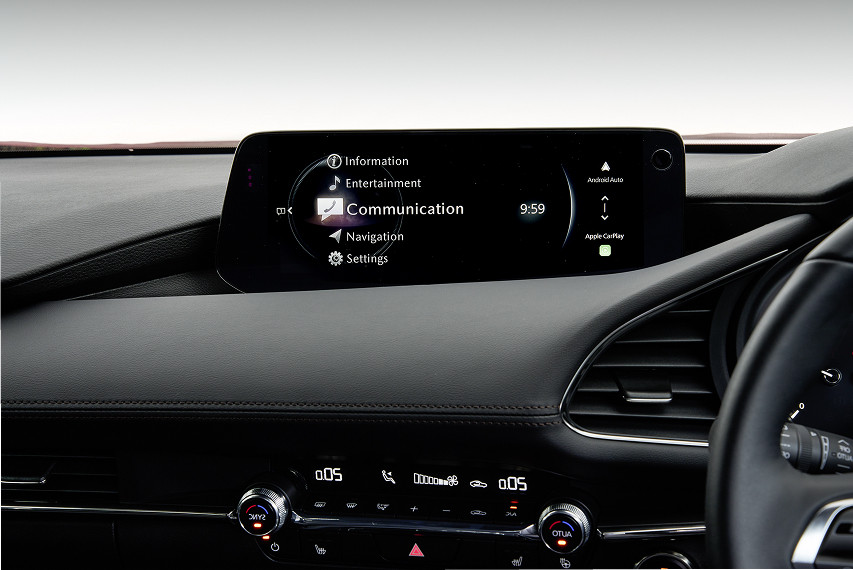 Mazda 3 2025 new infotainment screen view