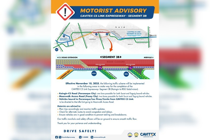 CAVITEX C5 Link Expressway - Segment 3B Advisory