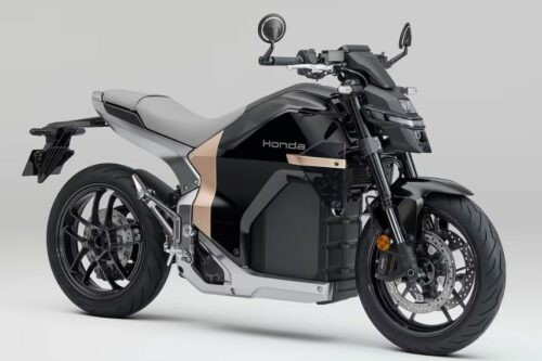 This is Honda’s first-ever electric motorcycle, the WN7