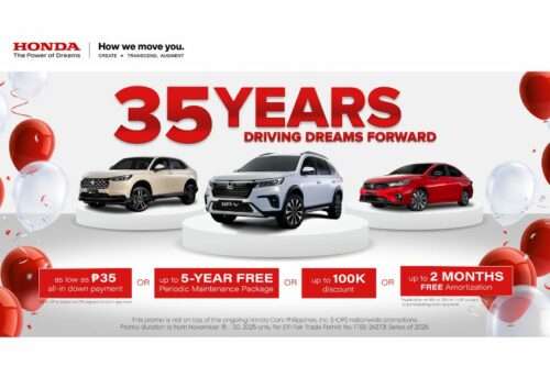 Honda Cars PH extends P35-DP promo until end of Nov. 2025