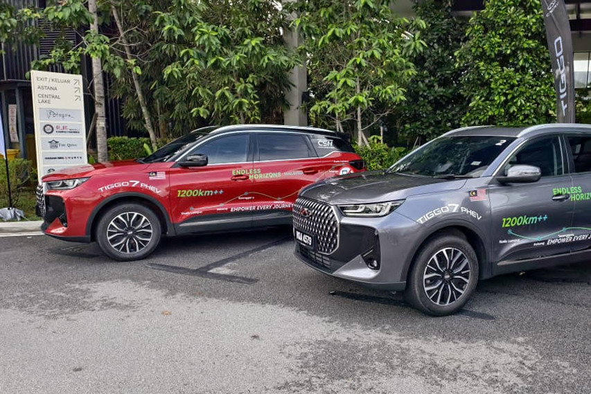 Chery Tiggo 7 PHEV side profile view Malaysia