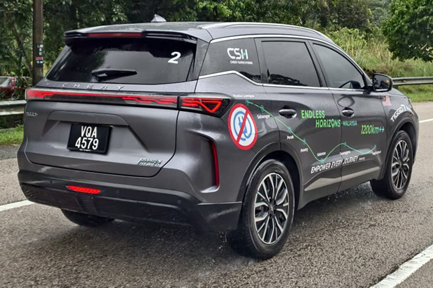 Chery Tiggo 7 PHEV Endless Horizon Challenge rear view