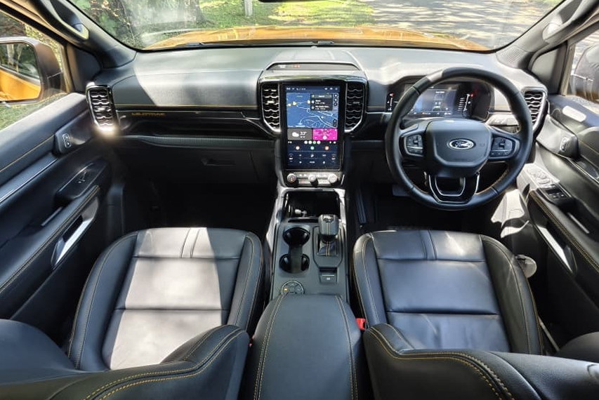 Ford Ranger Wildtrak 3.0 V6 Turbo Diesel interior view