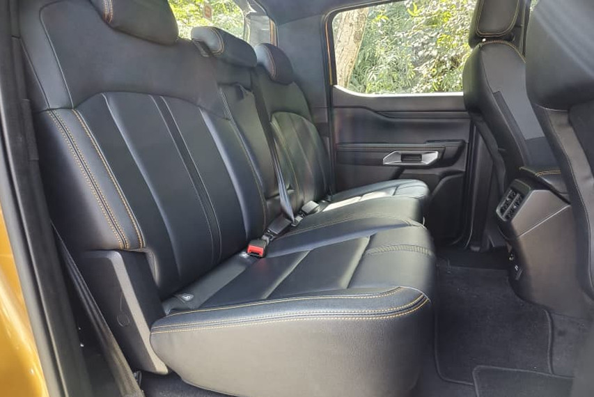 Ford Ranger Wildtrak 3.0 V6 Turbo Diesel rear seats view