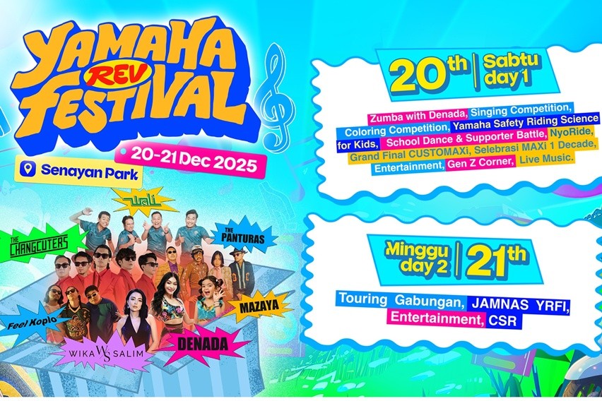 Tutup Tahun 2025, Yamaha Rev Festival Hadirkan Musik, Komunitas, dan Aksi Sosial