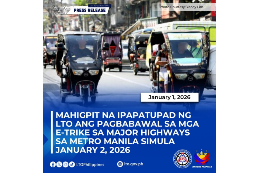  E-trike, e-bike ban on major NCR highways starts today