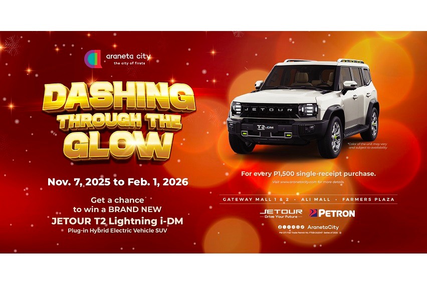 Jetour PH, Araneta City launch ‘Dashing Through the Glow’ campaign, to raffle off T2 Lightning i-DM 