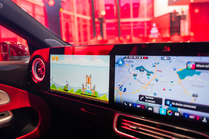 Mercedes-Benz CLA250+ infotainment screen