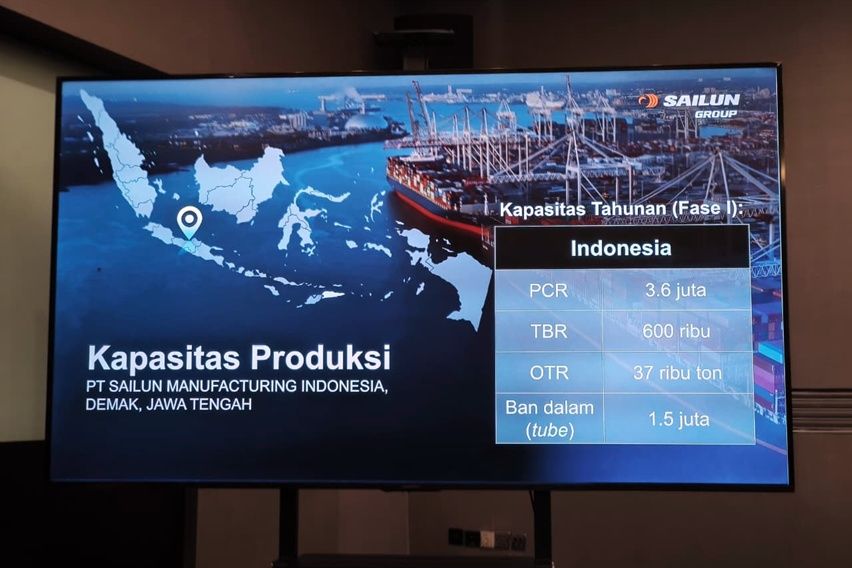 Kapasitas pabrik Sailun Group di Demak