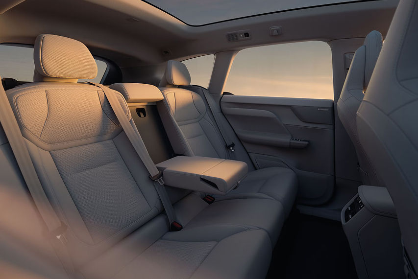 Volvo EX60 rear seats view