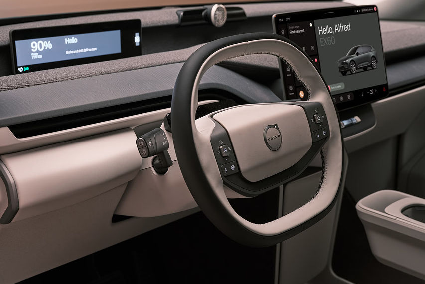 Volvo EX60 interior view