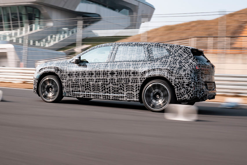 BMW iX3 side profile view