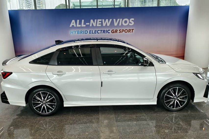 Toyota Vios HEV GR Sport side profile view