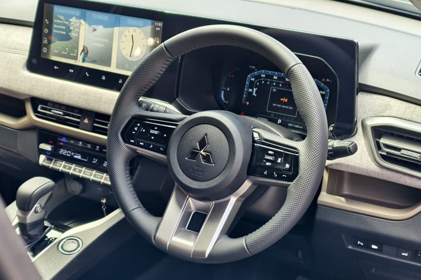 Mitsubishi Xforce steering wheel view Malaysia