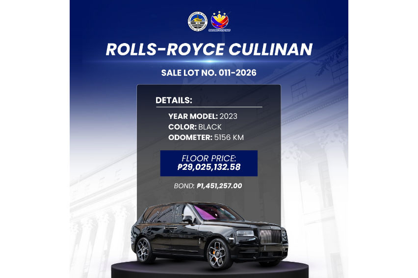 Discaya-owned Rolls Royce Cullinan sold for P29-M