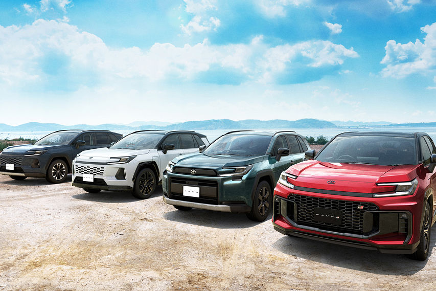 Toyota RAV4 PHEV lineup front view