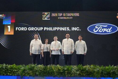 Ford PH hailed as top corporate taxpayer in Muntinlupa City