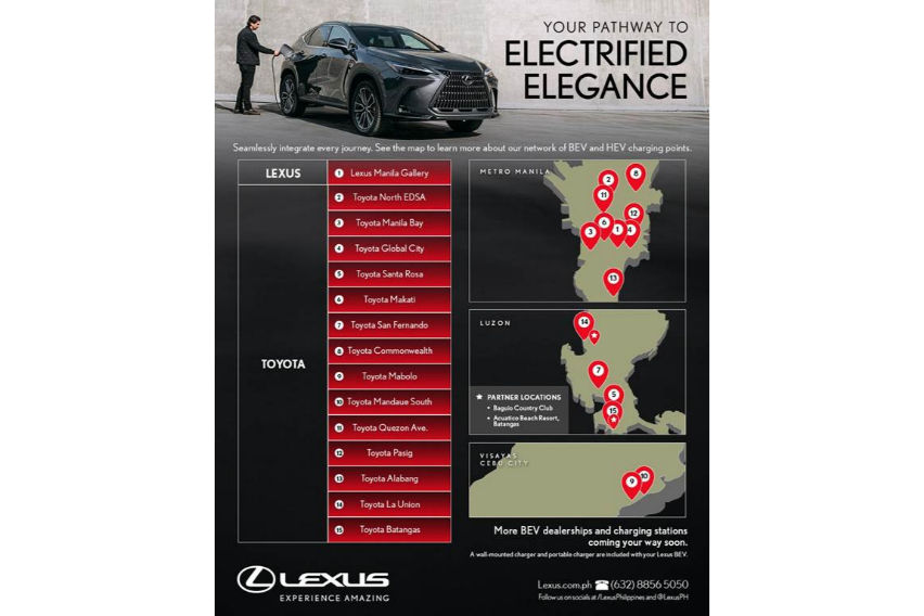 Lexus, TMP charging stations