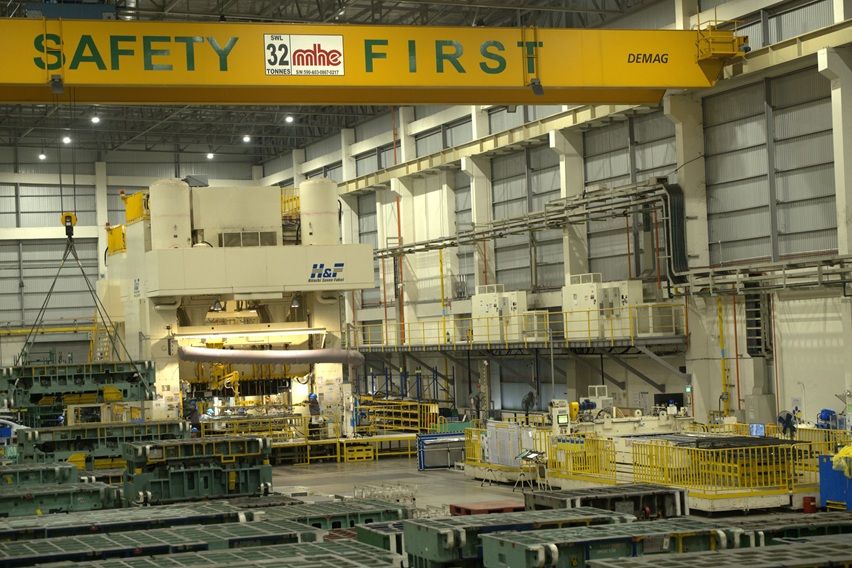 Pressing Machine at the manufacturing plant of MMPC