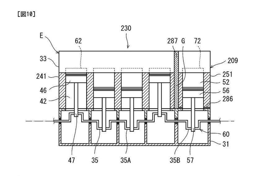 silinder segaris dengan satu pompa