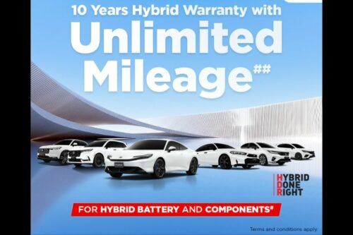 Honda hybrids now come with a 10-year battery warranty in Malaysia