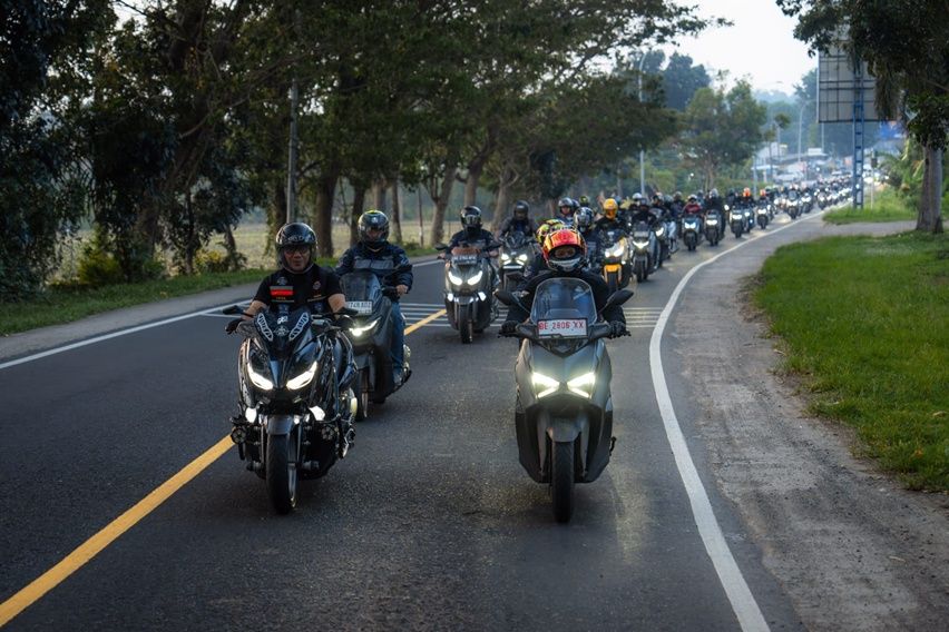 Bersama JMC, Touring MTBN Jadi Pembuktian Ketangguhan Skutik Maxi Yamaha