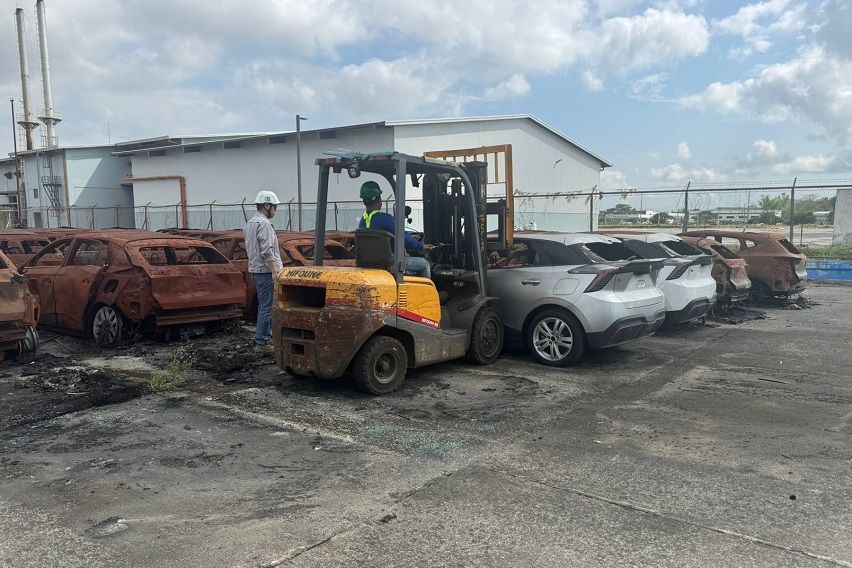MG Burned EVs